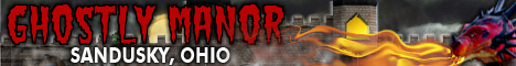 Banner ad for Ghostly Manor in Sandusky, Ohio