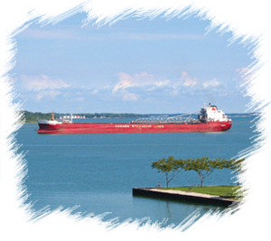 Freighter on Sandusky Bay